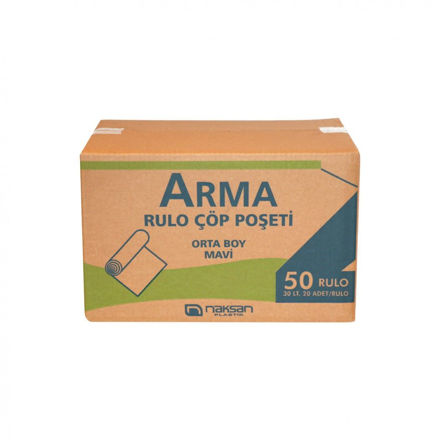 ARMA ORTA BOY ÇÖP TORBASI 55X60 CM MAVİ (1 KOLİ )  (Kutu)